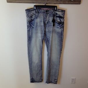 Smugglers Moon Men's Quill  Blue Jeans 40X36